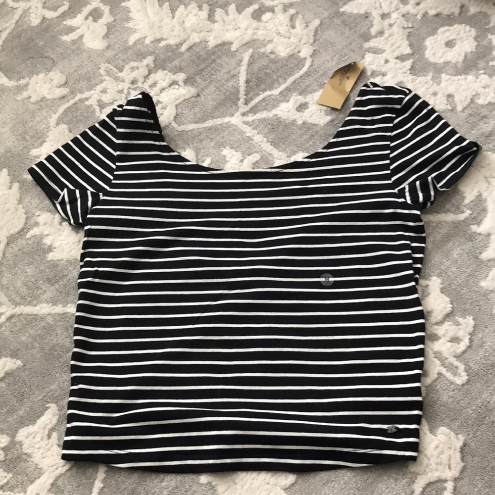 American eagle stripped crop top